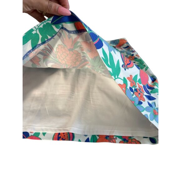 TALBOTS Citrus Tropical Print Stretch Skirt Size 14 - Picture 8 of 8